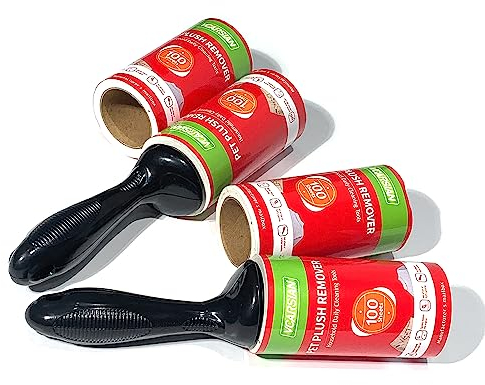 Vcarsian Fusselrolle Wiederverwendbar Fusselroller Ball 2 Griff 4 Rollen