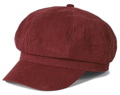 Schirmmütze Damen 8 Panels Ballonmütze Vintage Style Newsboy Barett Cap Bakerboy Schiebermütze