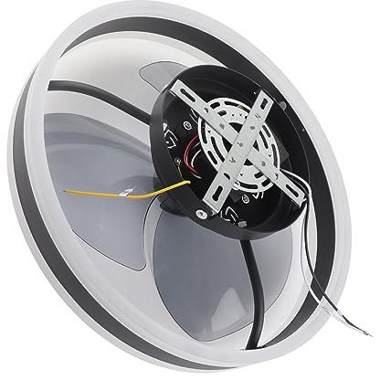 Deckenventilator Mit Lichtern, Moderne, Flache Deckenventilatorleuchte Mit Fernbedienung, Dimmbare 3-Farben-6-Windgeschwindigkeits-Timing-LED-Ventilatorlampe Für Den Innenbereich Für Schlafzimmer, Woh