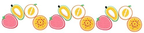 GLEAVI 12pcs Kitchen Cleaning Fruit Shape Dish Cleaning for Dish Scrubber Washing up Reusable for Home Kitchen Use