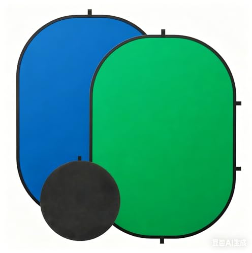 SEDGEWIN Telón de fondo 2 en 1, color verde y azul, plegable, reversible, pantalla Chromakey de 3 x 5 pies con bolsa de transporte, 100% algodón de muselina