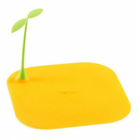 CHEOTIME Copri Scarico per Doccia in Silicone, Tappetino per Scarico a Pavimento, Design Carino a Forma di Germogli di Soia, a Prova di Odore, Antiscivolo, per Cucina E Bagno.
