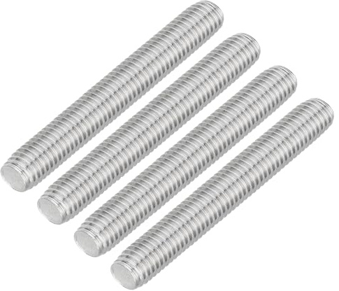 QUARKZMAN 4 Stück Gewindestangen M10 x 70mm 304 Edelstahl M10-1,5 | Gewindestab mit metrischem Vollgewinde, Für Möbel- und Maschinenmontage