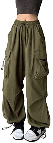 YINGWIN Pantalon de jogging baggy pour femme - Pantalon cargo streetwear gothique pour femme