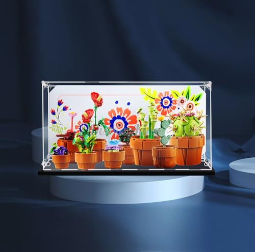 Acryl-Vitrine mit Schraube für Tiny Plants 10329 (Model-Set ist Nicht im Lieferumfang enthalten) (mit Hintergrund)