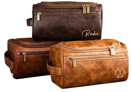 Personalisierte Kulturbeutel für Männer, personalisierte Reisetaschen mit Haken, gravierte Kulturbeutel mit Initialen, Weihnachts-, Geburtstagsgeschenke (Toiletries Bag 2)