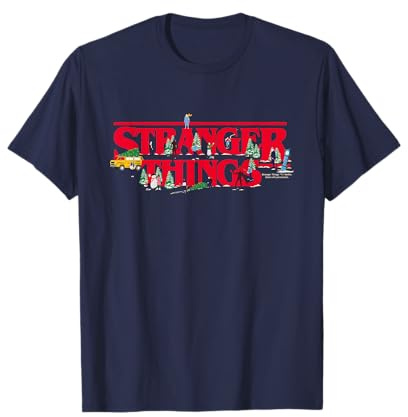 Logo Hawkins de Noël Stranger Things T-Shirt