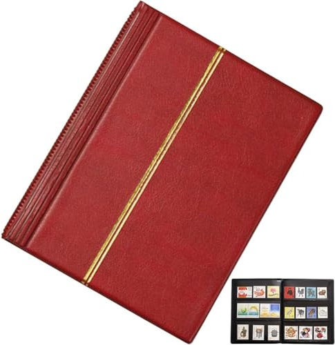 Fituenly Álbum De Sellos 20 Hojas Álbum De Colección De Sellos Colección De Almacenamiento De Sellos Vacíos Organizar Carpeta De Almacenamiento De Colección De Álbumes