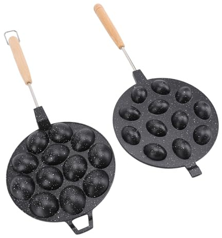 Generic Strumento di Cottura dei Biscotti Dadi, Macchina Multifunzionale a 12 Buchi per Biscotti di Uova e Waffle (BLACK)