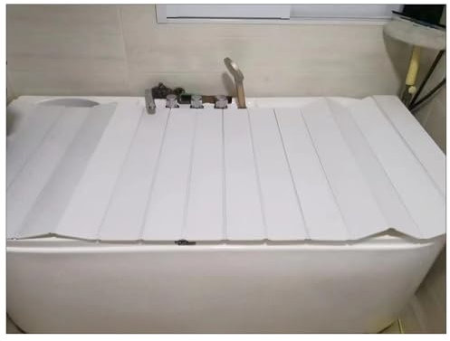 Bandeja Bañera Plegable Cubierta De Bañera Bandejas para Bañera, PVC Tablero A Prueba De Polvo Tablero Tapa para SPA, Baño Y Ducha, 0,6cm Espesor Plegable(80x170x0.6cm)