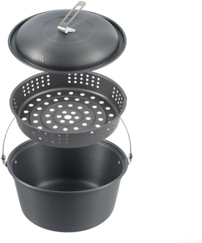 Olla colgante de aluminio para cocinar al aire libre y picnics (olla colgante)