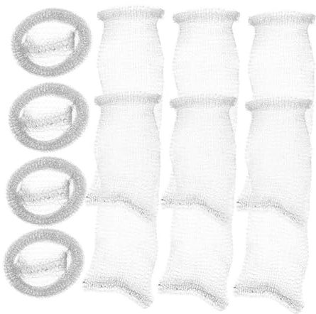 Washing Machine Drain Hose Filter 50pcs Stainless Steel Lint Traps | Silver Finish, High-density Mesh Construction, Reliable Construction for Drain Hose Use