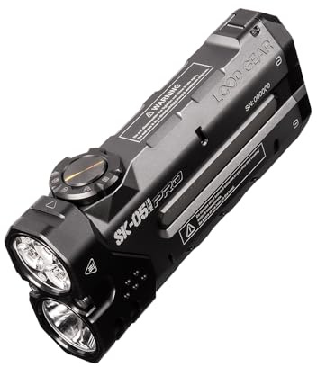 LOOP GEAR SK05 Pro Linterna LED Alta Potencia 4360 Lúmenes Recargable USB-C, Batería Externa 8000mAh, RGB 8 Colores, IP68 Impermeable, para Camping Emergencia Supervivencia EDC