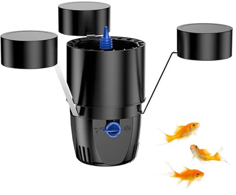 Fish Pond Skimmer, Multifunctional Floating Fountain Skimmer, 360-degree Vortex Water Inlet, Automatic Water Level Adjustment Skimmer, Built-in Filter Basket Pond Cleaner