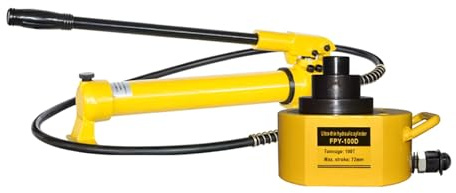 Kit di potenza for martinetto idraulico a basso profilo, cilindro idraulico micro industriale a corsa, pompa idraulica manuale(100T jack+CP-700 hand pump)