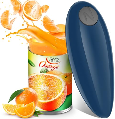 Electric Can Opener, One Touch Button Automatic Can Opener No Sharp Edges and Without Hurting Hands, Electric Tin Openers for Arthritic Hands and Can Be Easily Opened for Kitchen