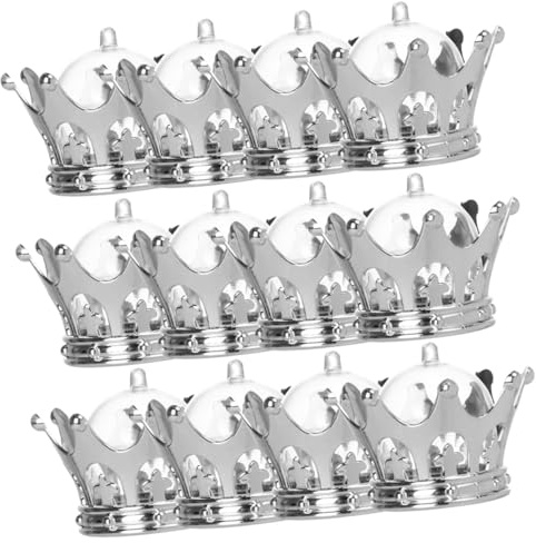 PENIKOKO Scatole di Caramelle a Forma di Corona con Cupola Contenitori Plastica Durevoli per Bomboniere Matrimonio e Feste Set da 12 Pezzi per Decorazioni Compleanni e Addio al Nubilato