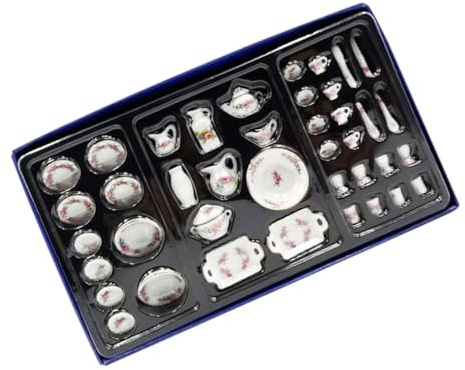 Abaodam Mini Vajilla de Cocina en Cerámica Juego de 12 Piezas para Minicasa Accesorios de Escena en Miniatura Utensilios Decorativos y Juguetes de Simulación para Fotografía