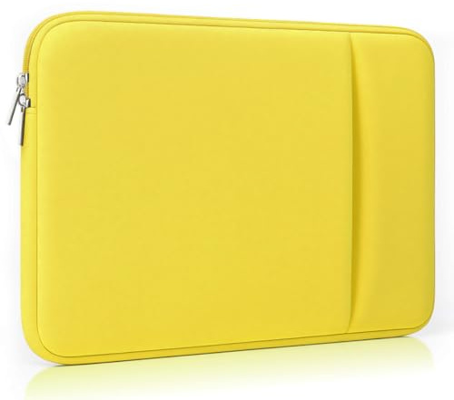 MasiBloom Custodia per Laptop per MacBook Neo 13 Pollici 2026 | Giallo, A18 Pro A3404, 2 Tasche, Custodia Tablet, Accessori Valigie, Accessori Protettivi