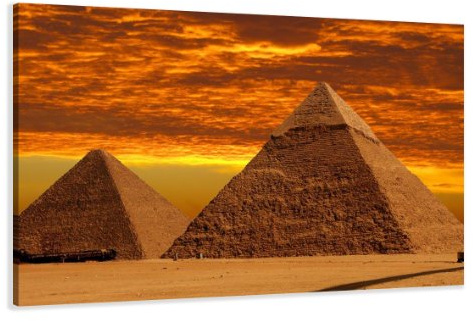 bestpricepictures 120 x 80 cm impression sur toile monde égypte pyramide 5013 - peinture / image / tableau / decoration sur châssis