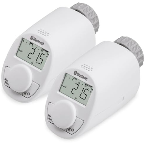 Heizkörper-Thermostatkopf EQIVA mit Bluetooth, 2 Stück