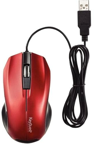 Souris Optique USB Filaire, Rouge