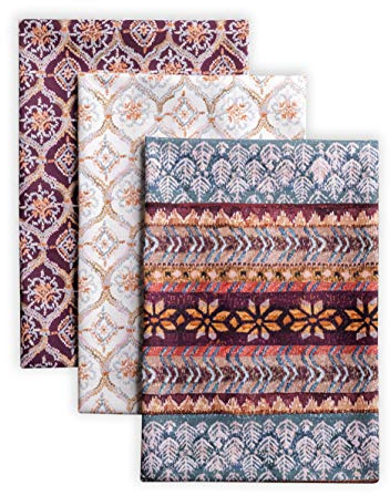 Maison d'Hermine Küchenhandtuch 100% Baumwolle (50 cm x 70 cm, Set von 3) | Küchenhandtücher Tischgeschirrtücher zum Muttertagsgeschenke Reinigen Thanksgiving und Weihnachten - Fair Isle