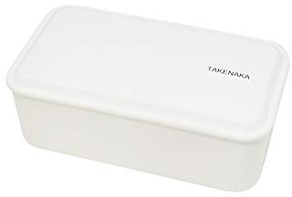 TAKENAKA Bento Snack Box for Perfect Lunch, Eco-Friendly Lunch Box Made in Japan, Recycle Plastic Bottle, Microwave and Dishwasher Safe, Bento Box (Coconut White)