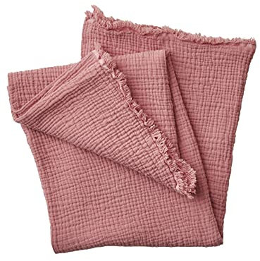 VERTBAUDET Couverture en Gaze de Coton Bio Rose TU
