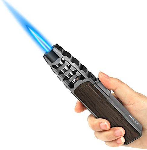 SAMNIU FireSaber Kitchen Solar Torch Butane Lighter, with safety lock, refillable & fits all gas tank, Adjustable Flame for Desserts, caramel pudding, grill, BBQ, Father's Day gift for men dad
