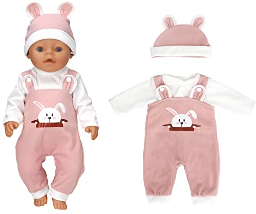 Puppenkleidung für 36-43 cm Baby Puppen, Weich Outfit mit Hut (Keine Puppe)