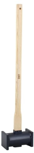 D&O - Pfahlhammer aus Stahl - 4,2 kg Vorschlaghammer mit 80 cm Eschenstiel | Massiver Pfostenhammer mit hohlem Hammerkopf für Zaunpfähle, gewachster Holzstiel aus Esche, Gesamtlänge 90 cm