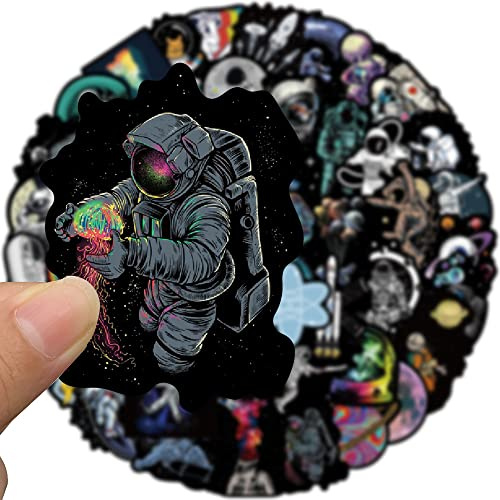 50pcs Space Explorer Stickers Pack - Waterproof Vinyl Decals for Water Bottles, Laptops, Skateboards, and More - Perfect for Astronauts, Space Enthusiasts, and Adventure Seekers