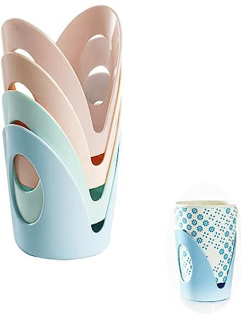 NentMent Paquete de 4 soportes desechables para tazas de café, reutilizables, de plástico, aislados, antiquemaduras, para bebidas frías y calientes, espresso, hogar, oficina, al aire libre