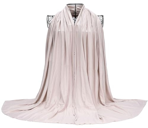 Ever Bloom Kopftuch Damen Hijab für muslimische Frauen lang- Muslim Kopfbedeckung Schal Atmungsaktiv - Premium 190 x 70 cm