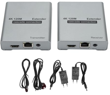 4K 120M HDMI sur RJ45 Ethernet LAN Cat5E Cat6 Câble Connexion en Cascade Extension D'amplificateur de Signal HD, Extension vers RJ45 sur Cat5E, 6 (EU)