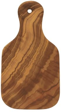 Tabla de desayuno pequeña de 19 cm, hecha a mano de madera de olivo