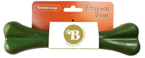 BIMORDISCOS Eternal Bone | Juguete Indestructible para Perros | Huesos | Juguetes para Masticadores Agresivos | Todas Las Edades (L)