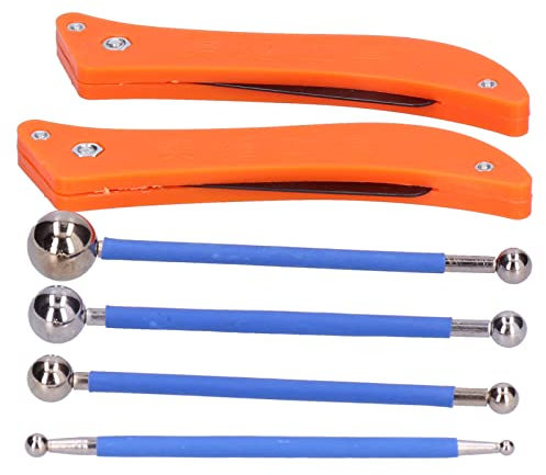 Werkzeug Zum Entfernen von Fugenmörtel, Werkzeugset Zum Abdichten von Bodenfugen, 4 Metallkugel-Fliesen-Abdichtungs-Finishing-Werkzeuge und 2 Fugensägen-Abdich