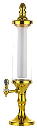CTCOIJRN Dispensador de torre de cerveza, torre de cerveza de 3 litros, enfriador de dispensador de cerveza de mesa con grifo de tubo de hielo y luces, for bar, fiestas, buffet en casa, KTV, dispensad