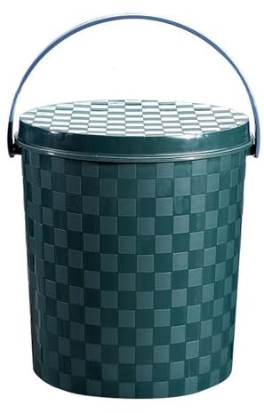 SDGBCXD, Pot de Chambre épais avec Couvercle, Seau en Plastique Portable, Tabouret de Rangement for Camping Voyage Maison Voiture Polyvalent,Nocturne.(Green,28cm)