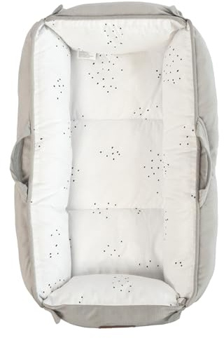 Bellochi Universal Baby Nest | Mysig reträtt för nyfödda | Multifunktionell podstol med tysta magnetiska stängningar | perfekt storlek 100 x 70 x 14 cm (duva)