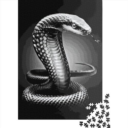 Black Cobra Puzzles 1000 Teile Schwer Puzzle Spielzeug Lernspiel Impossible Herausforderungsspielzeug Für Erwachsene Und Kinder Ab 14 Jahren 1000pcs (38x26cm)