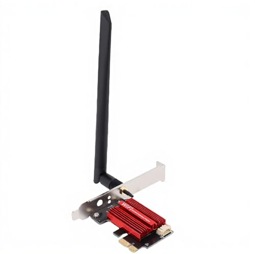 VBESTLIFE Scheda PCIE WiFi, WiFi 6E, 2,4/5/6GHz Tri Band Wireless Network Card, Bluetooth 5.2, Antenna Ad Alto Guadagno, Supporti per Vittorie 10/11, per Linux (Antenna da 8 dB)