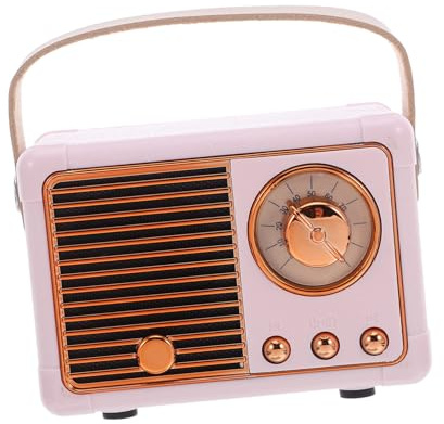 Angoily Kompakter Retro Funk Lautsprecher Klein Tragbarer Kabelloser Outdoor Speaker für Camping Wandern Reise mit Hochwertigem Subwoofer Klang