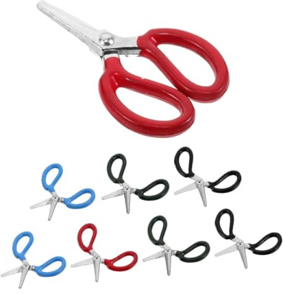 Toddmomy 8 Piezas De Herramientas Y Suministros para Modelismo A Escala Suministros De Costura para Casas De Muñecas Herramientas De Costura para Casas De Muñecas Tijeras De Metal