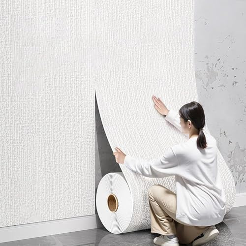 Générique Papier Peint Isolant Autocollant,Isolation Thermique, Résistant à L'humidité, Stickers Muraux Extra épais De 5mm,Papier Peint Imperméable,pour La Protection des Murs,Blanc,50x2000cm