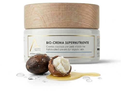 Crema Viso Antirughe Donna 50 60 70 80 anni - Biocrema per Pelli Secche Super Nutriente 50ml - Idratante per Pelle Matura e Alipidica con Burro di Karité, Argan e Acqua Ipertermale di Abano Terme