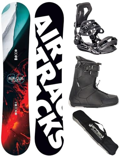 Airtracks Snowboard Set Tavola North South Four Wide Uomo 157 + Attacchi Master + Scarponi Master QL 45 + SB Bag