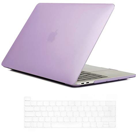 Se7enline Compatible with 2019/2020 Macbook Pro Case 16 inch Thin Soft-Touch Plastic Hard Shell Laptop Cover for MacBook Pro 16-inch A2141 with Touch Bar with UK Layout TPU Keyboard Cover,Light Purple